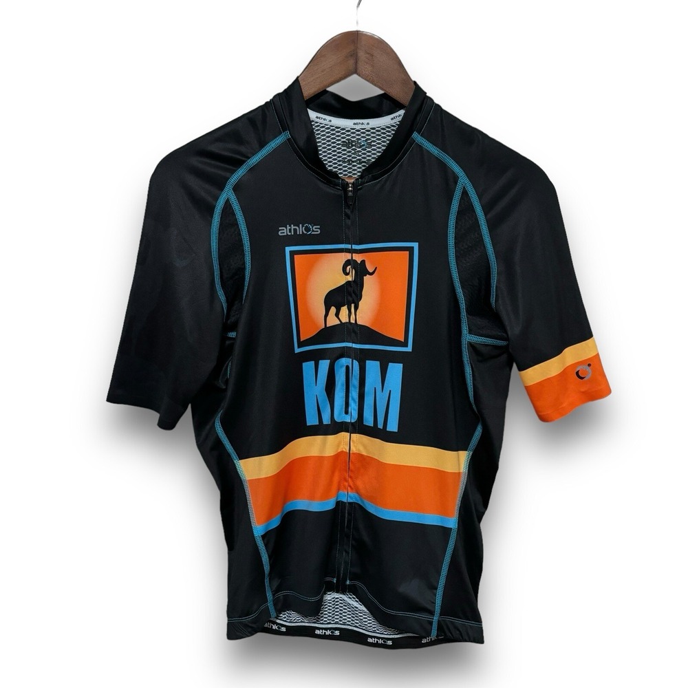 Athlos Men's Draft Jersey Zip Up KOM Branded Size Medium 17 x 24